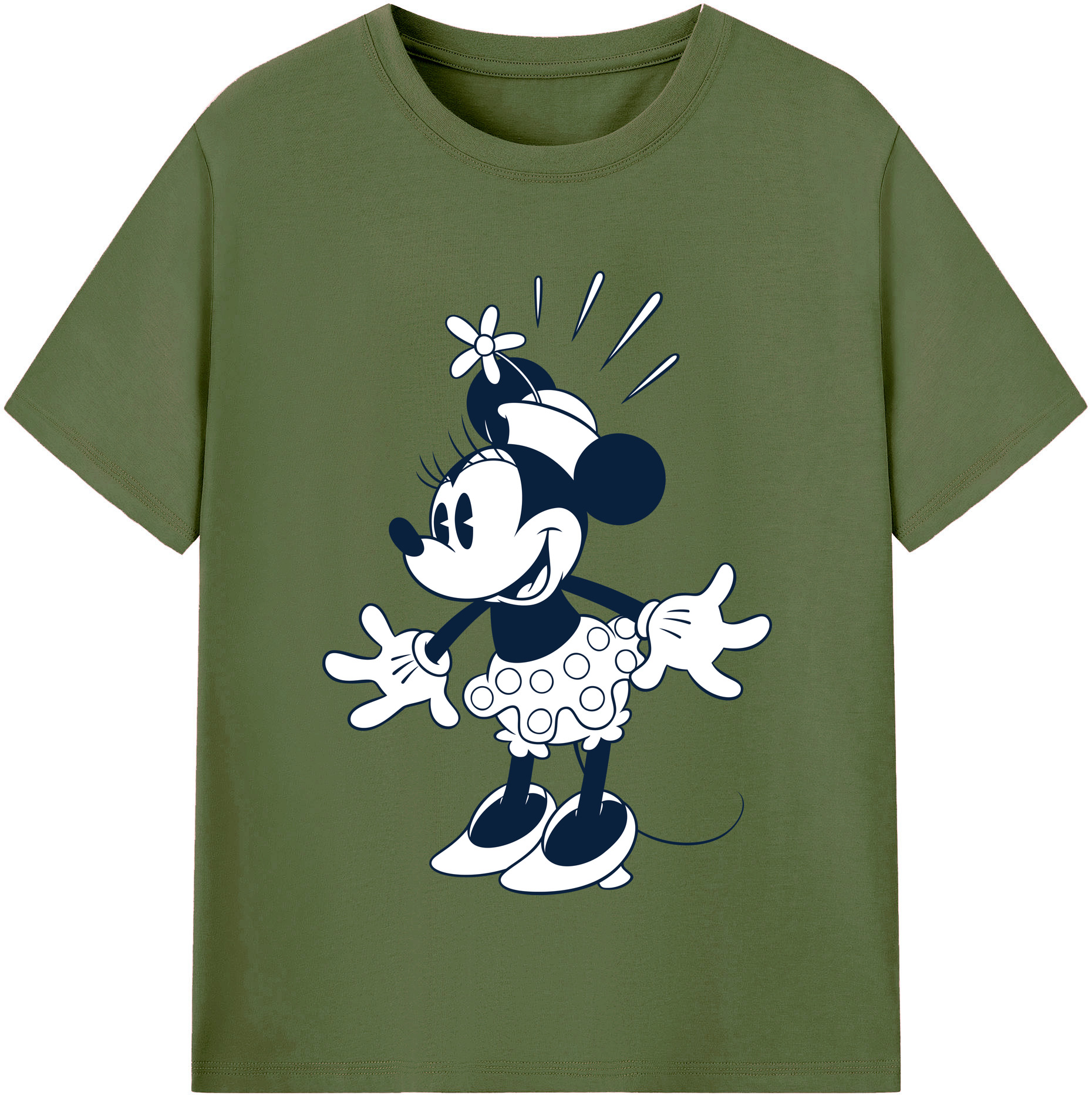 （画像用） ミッキーマウス Mickey Mouse 綿100％半袖Tシャツ（フロントプリント）